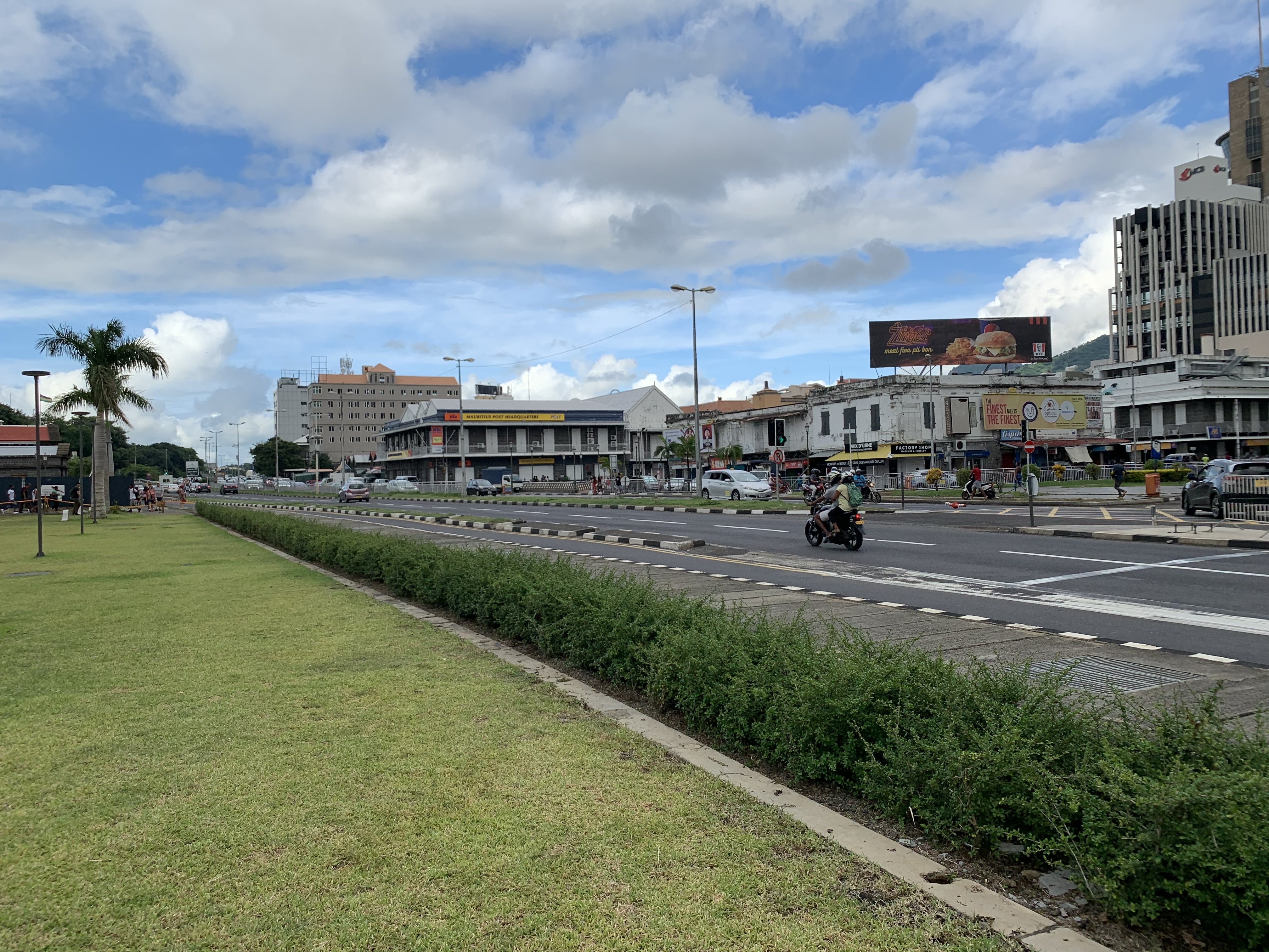 A multi-lane expressway in Port Louis, Mauritius, in February 2020.