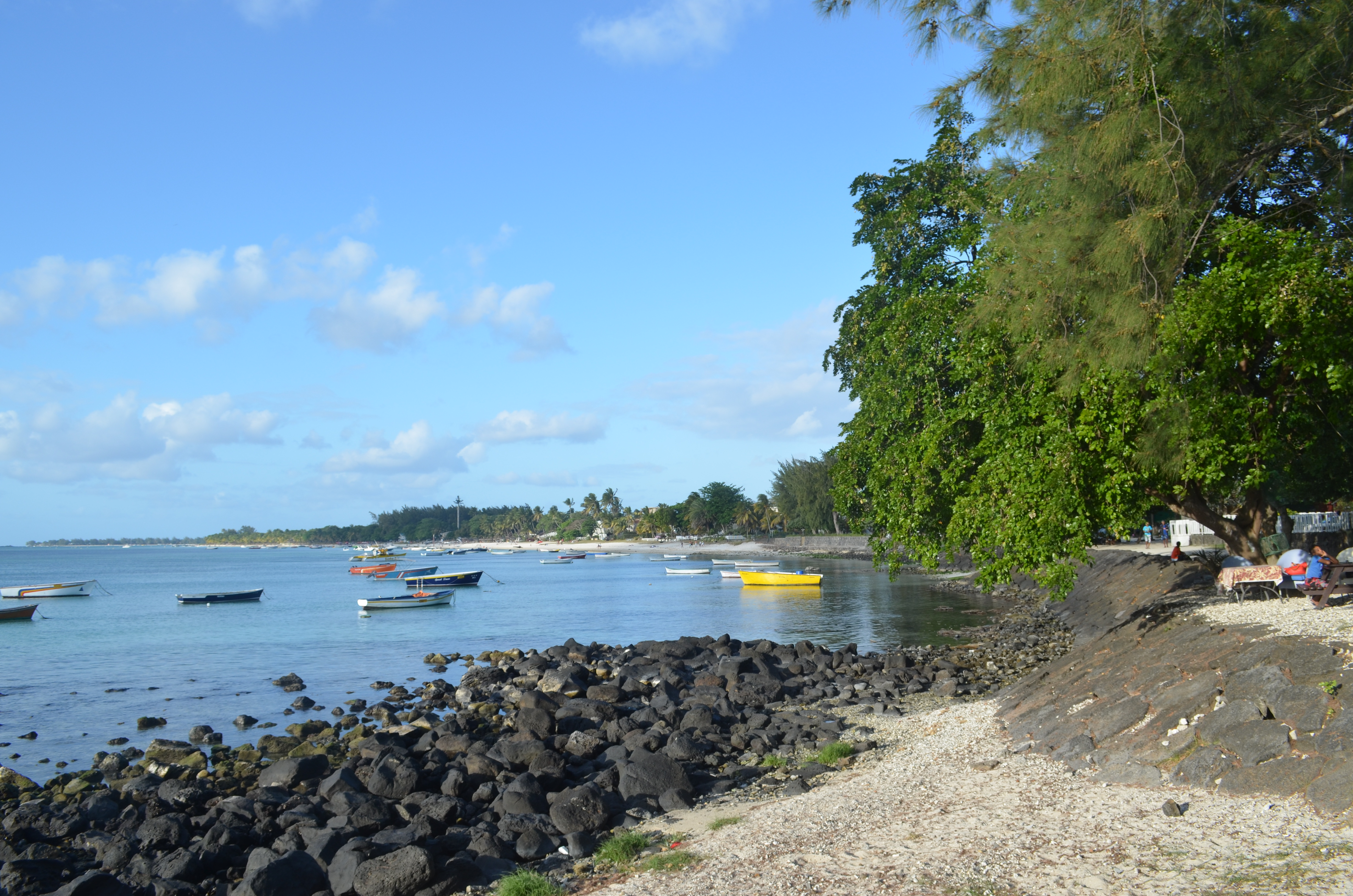 The beach at Trou aux Biches on the north coast of Mauritius.