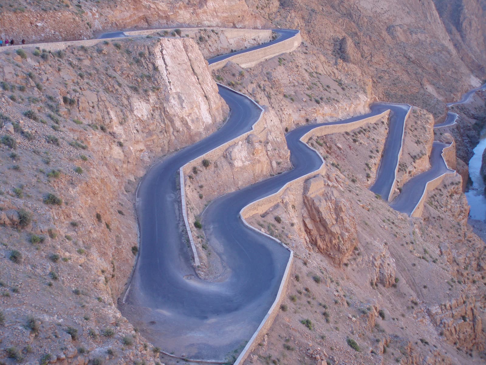Tight paved hairpin bends in the Dadès Gorge in Morocco